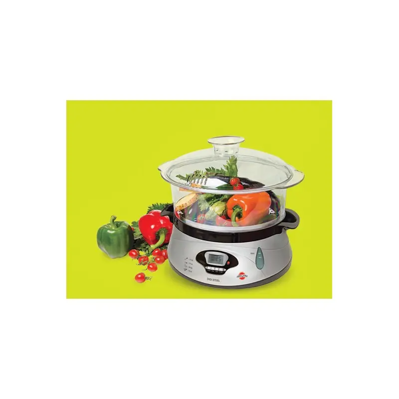 digisteel3 بخارپز 13 لیتری پارس خزر مدل Digi Steel