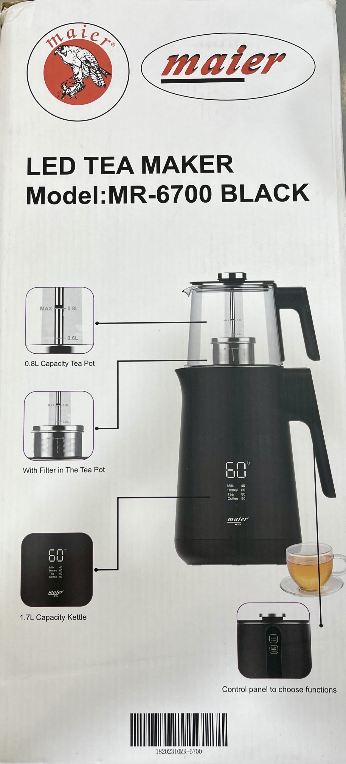 5 چای ساز روهمی مایر مدل MR-6700 طوسی