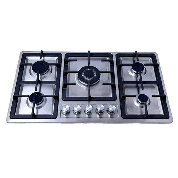 111A-7-3 اجاق گاز صفحه ای جنرال 5 شعله استیل رومیزی طرح بوش مدل s502